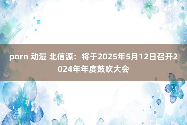 porn 动漫 北信源:将于2025年5月12日召开2024年年度鼓吹大会
